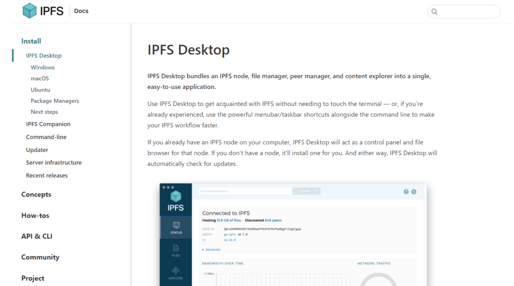 IPFs desktop