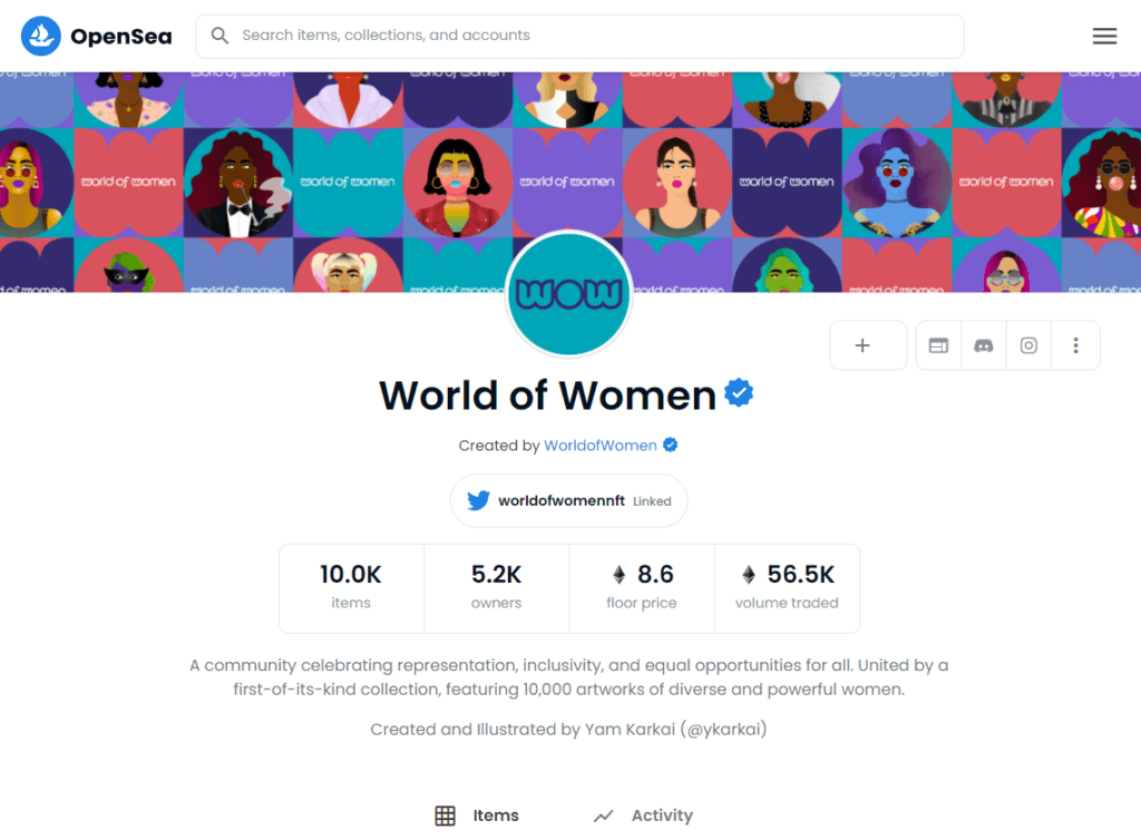 World of Women OpenSea
