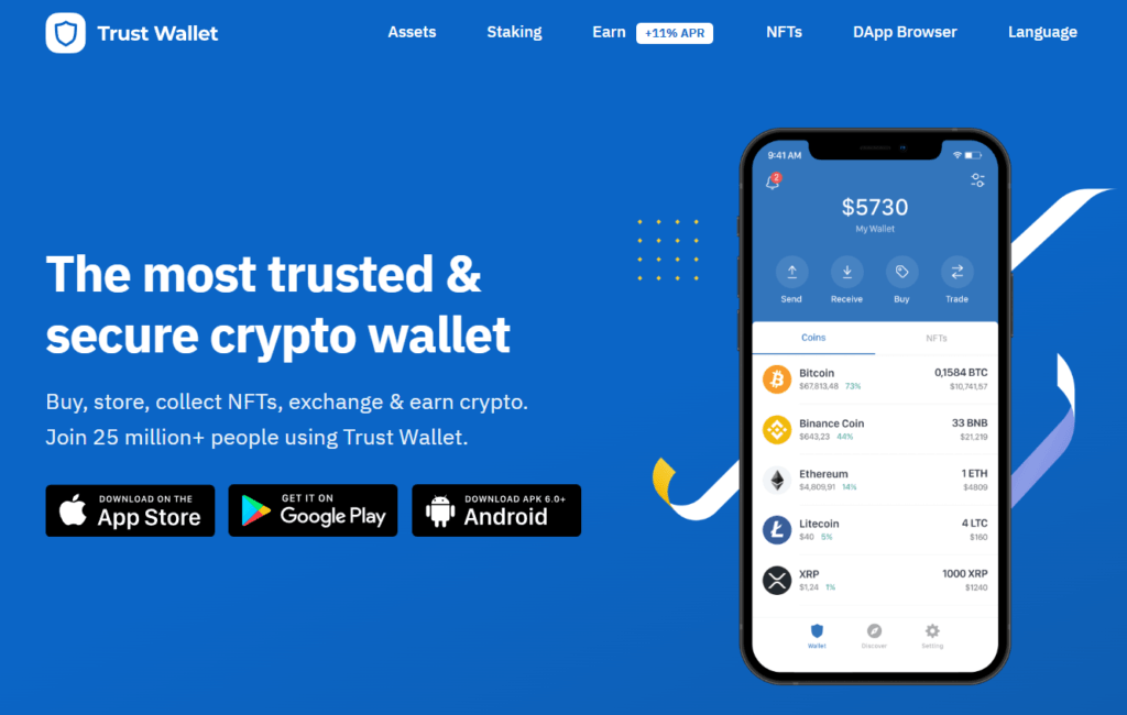 Best NFT Wallets: Trust Wallet Review