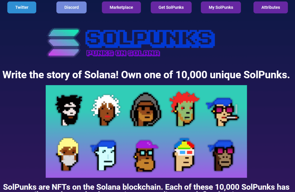 NFT Projects On Solana: SolPunks