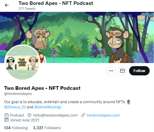 Best NFT podcasts: Two Bored Apes