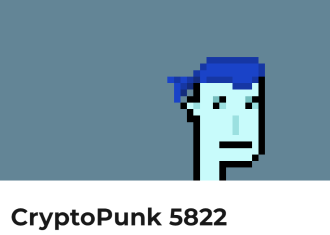 Best-Selling Rarest NFTs From Bluechip Collections: CryptoPunk #5822