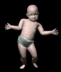 a 1996 computer-animated video clip featuring a 3D-animated baby dancing