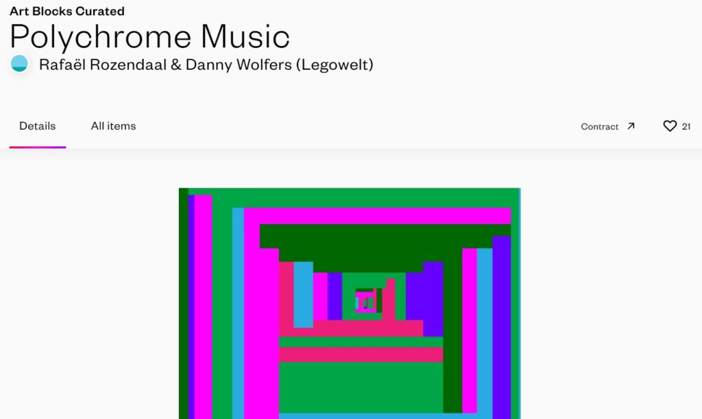 Best Music NFTs: Polychrome Music By Legowelt