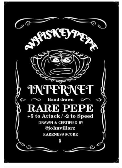 Whisky Rare Pepe from series 3 has a supply of 10,000