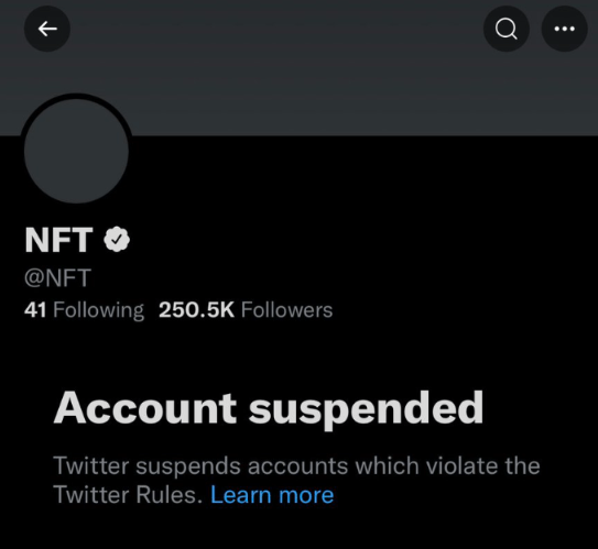Before Elon Musk, Twitter wasn’t an NFT safe haven, as this suspension was used to highlight. 